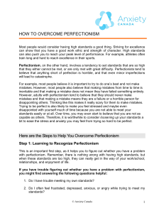 Overcoming Perfectionism: A Practical Guide