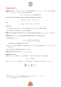 Functional Analysis Problem Sheet