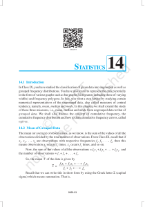 Statistics: Mean of Grouped Data - High School
