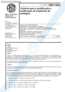 NBR 14842: Qualificação de Inspetores de Soldagem