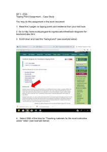 Tipping Points Case Study Assignment
