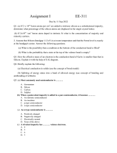 EE-311 Semiconductor Physics Assignment