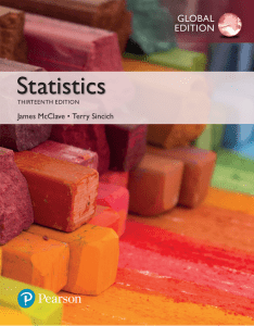 Statistics Textbook: McClave & Sincich, Thirteenth Edition