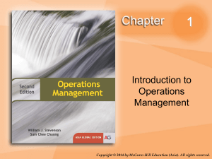 Operations Management: Introduction
