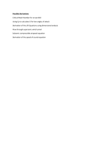 Aerodynamics Derivations: Mach, Lift, Speed of Sound