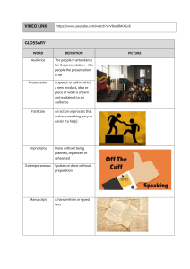 Presentation Skills Glossary: Key Terms & Definitions