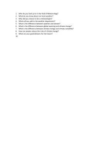 Meteorology Interview Questions: Weather & Climate