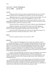 Ana de Joya v. Francisco Madlangbayan Case Analysis