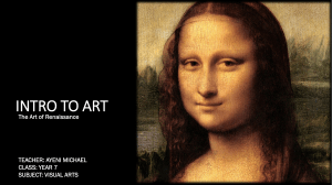 Intro to Art: Renaissance, Branches & Importance