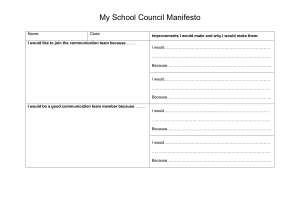 School Council Manifesto Template