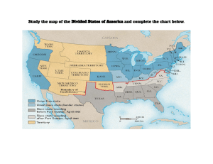 Divided States of America Worksheet