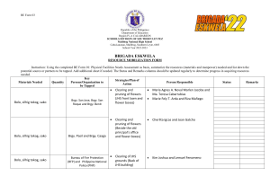 Brigada Eskwela Resource Mobilization Form