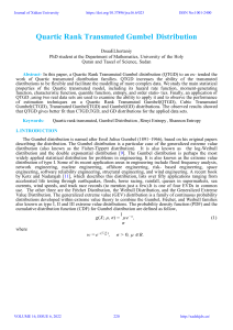 Quartic Rank Transmuted Gumbel Distribution (QTGD)