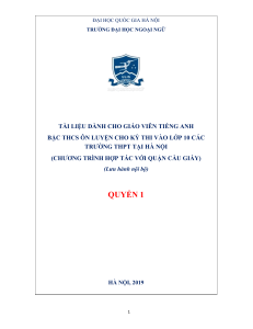 English Exam Prep for Hanoi Middle School Teachers
