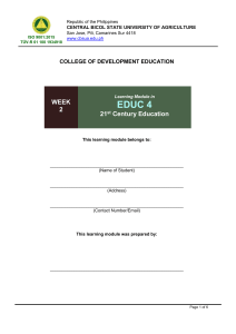 21st Century Education Learning Module