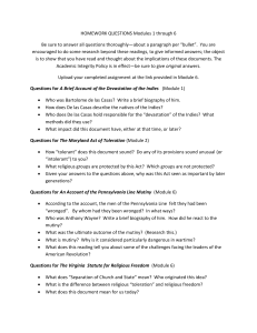 Homework Questions: Historical Documents Analysis