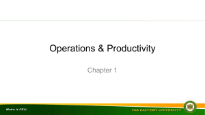 Operations & Productivity: Chapter 1 Presentation