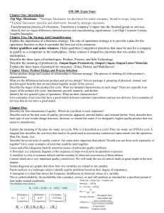 OM 300 Exam Notes: Operations Management Study Guide
