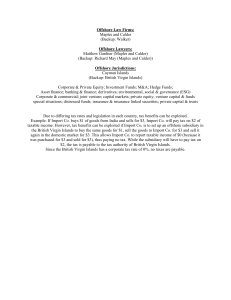 Offshore Law Firms & Tax Benefits: Cayman & BVI