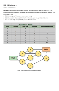 Project Management Assignment: Critical Path & Probability