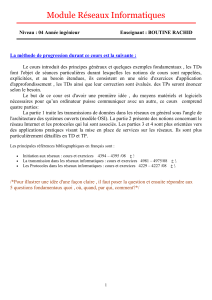 Réseaux Informatiques : Cours pour Ingénieurs
