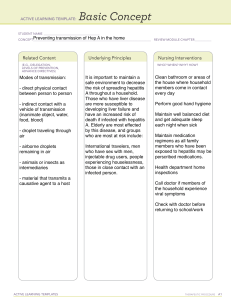 Hep A Transmission Prevention: Active Learning Template