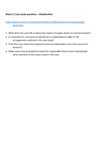 Globalization Case Study Questions: Supply Chains