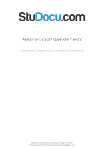 Programming Assignment 2: C++ Questions