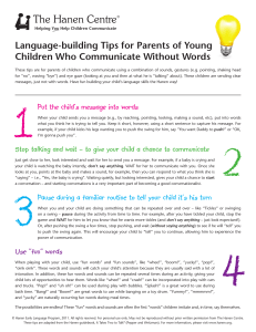 Language Tips for Nonverbal Children