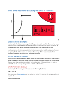 Evaluating Limits of Functions: Calculus Methods & Examples