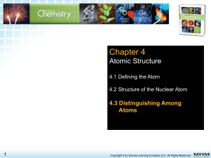 Atomic Structure: Distinguishing Among Atoms