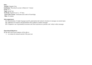 8th Grade English Initial Test Lesson Plan