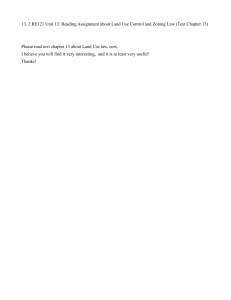 Land Use Control & Zoning Law Reading Assignment
