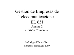 Gestión Comercial en Telecomunicaciones: Apuntes EL 65J