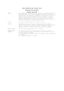 PSU Strategic Plan: Vision, Mission, & Objectives