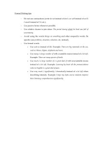 Formal Writing Tips: Improve Your Writing Skills