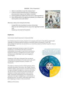 Pharmaceutical Ethics: Starpharma ESG Framework