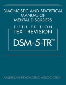DSM-5-TR: Diagnostic Manual of Mental Disorders