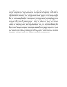 Análisis de la situación en Colombia y Bogotá