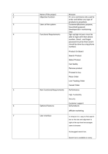 Amazon E-commerce Project Requirements Document