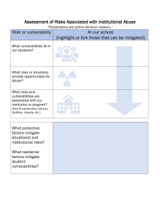 Institutional Abuse Risk Assessment Form