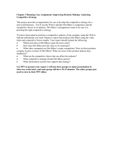 Dirt Bikes Competitive Strategy Analysis Case Assignment