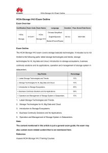 HCIA-Storage V4.0 Exam Outline