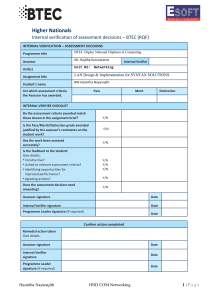 Networking Assignment: LAN Design & Implementation