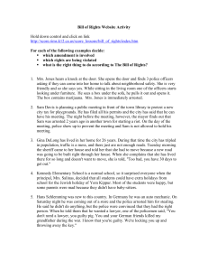 Bill of Rights Activity: Analyzing Scenarios