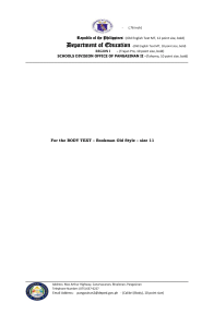 DepEd Pangasinan II Official Document