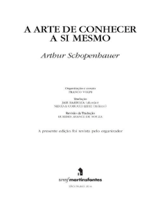 A Arte de Conhecer a Si Mesmo: Filosofia de Schopenhauer