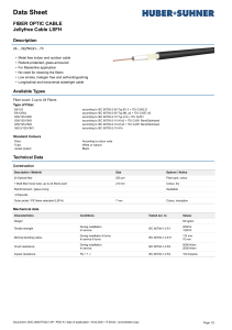 Fiber Optic Cable Data Sheet - Jellyfree LSFH