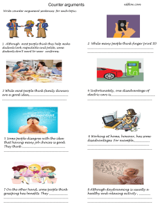 Counter Argument Worksheet