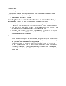 Goal Setting & Management by Objectives in JROTC
